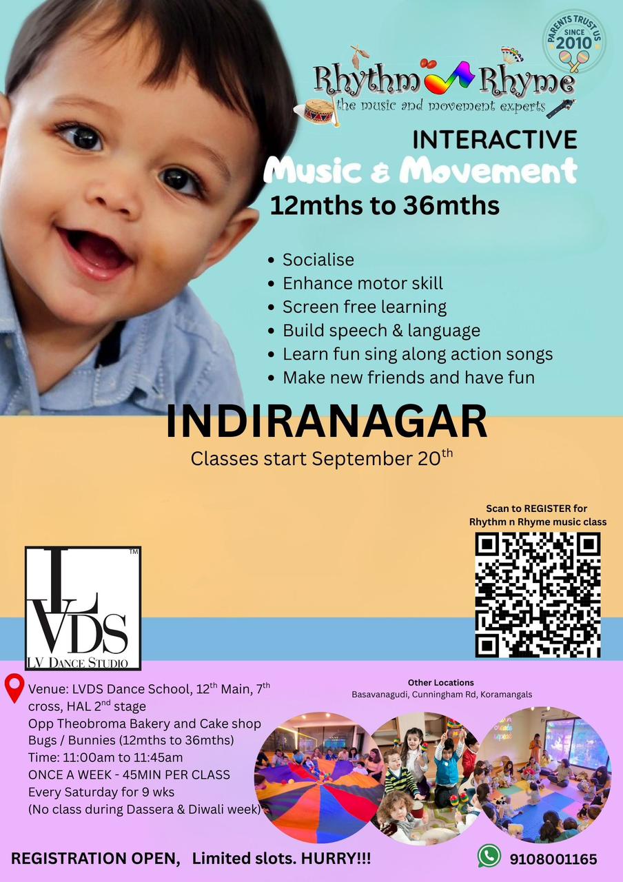 Kids singing and dancing in a Rhythm n Rhyme class